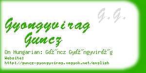 gyongyvirag guncz business card